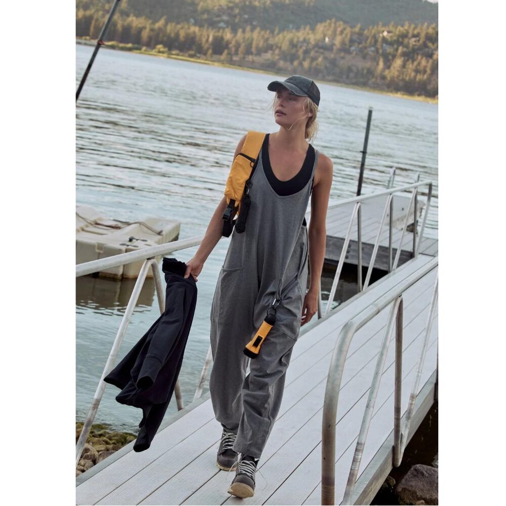 Free People Hot Shot Onesie Charcoal Heather ~ XS